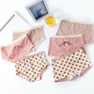Set 6 quần chip quần lót bé gái hoạ tiết ngộ nghĩnh cotton 100% thấm hút thoáng mát (3 tam giác 3 đùi)