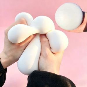 Pomegranate Squeeze Ball Squishy Bead Stress Relief Toy Soft Rebound Sensory Fidget Toy for Adults Anxiety Relaxation Gift