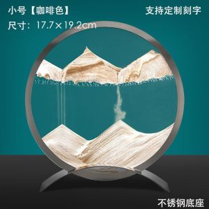 Desktop Decoration Accessories Desktop Home Decor Quicksand Painting Hourglass Decompression Ornament Ornaments Decor Show Piece For Home Decoration Desktop Decoration xin9
