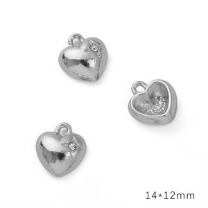 1Pc Alloy Diamond AB Colorful Love Pendant For DIY Handmate Necklace Earring Jewelry Accessories