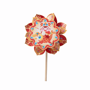 Brisa mid-autumn lantern chinese new year decoration items home 灯笼 Light Rotating Windmill Ancient Style Handmade DIY Material Package New Lotus Pinwheel Handheld Lantern Mid Autumn Festival