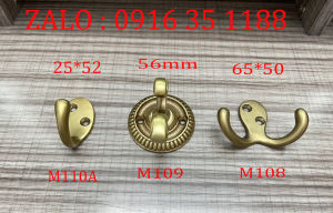 Móc áo đồng thau nguyên chất gắn tường M108M109M110 - Móc treo quần áo gắn tường