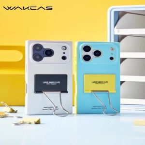 WAKCAS Frosted Phone Case for iPhone 16/17 Pro Max/Pro File Folder Magnetic Suction Personality Phone Cover Matte Anti-drop Case