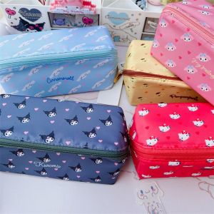 Kawaii Sanrio Cinnamoroll Kuromi Hello Kitty Pencil Case Large Capacity Storage Bag Cartoon