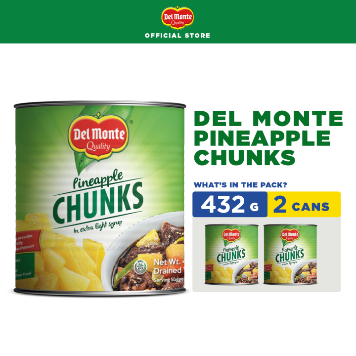 DEL MONTE Pineapple Chunks for Delicious, Healthy and Appetizing Meals  432g x Lazada PH