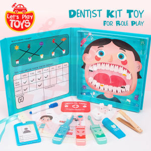 Wooden Dentist Kit Toy for Kids Role Play Gift for Boys and Girls