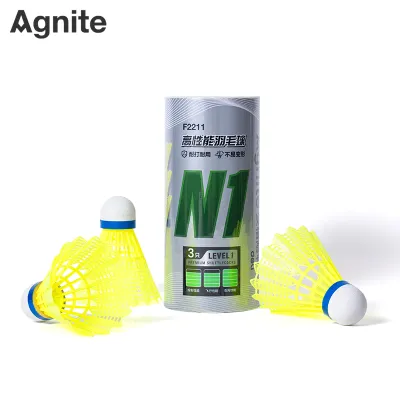 Agnite Kok Badminton / Kok Bulutangkis / Shuttlecock Bahan Nylon Isi 3 F2211