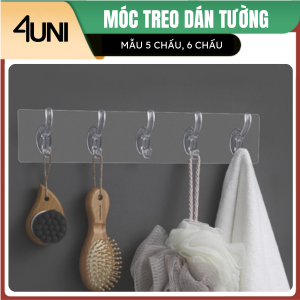 Móc Treo Quần Áo Dán Tường 6 Chấu - Treo Khăn Lau Đồ Dùng Nhà Bếp Phòng Tắm Đa Năng MIFAN 2021 - Chịu Lực 15kg