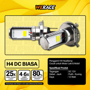 WERACE Lampu Depan Headlamp H4 Arus DC