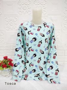 Kaos Lengan Panjang Cewek Wanita Dewasa Motif Kartun Korean Style 1015