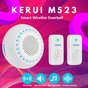 Bel Pintu Rumah Wireless KERUI M523  Waterproof 2 Tombol F15 Beda Nada