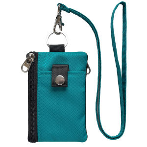 Mini ins Wallet ID Badge Holder Waterproof Nylon Zipper Pouch and Lanyard Student Bus Transfer Cards Cash Coin Travel Bag RFID Blocking