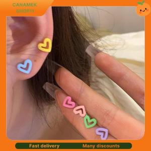 ❣️❣️❣️ 6Pcs Dopamine Fashion Earrings Colorful Heart Earrings For Women Girls Sweet Versatile Earrings Jewelry Accessories Gifts