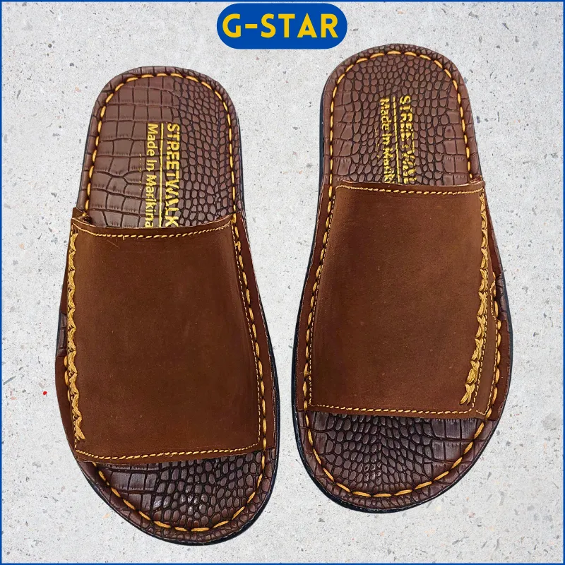 Boys on sale leather slippers