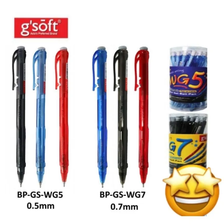 【Coffee Fish】 ¤ 50pcs GSOFT WG5 / WG7 Writemate Retractable Semi Gel ...