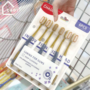 [HCM] Set 6 chiếc Bàn Chải Nội Địa Trung Lông siêu mềmlàm sạch sâu đánh sạch mảng bám dễ sử dụng-Cozy520