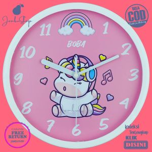 Jam Dinding Analog Anak Anak Dabbing Boba BB1177 Hiasan Dinding BestSeller Besar