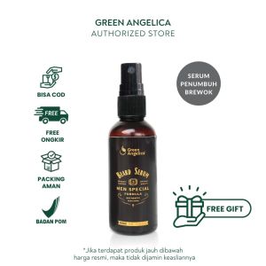 Serum Penumbuh Jambang Green Angelica: Paket 2 Pcs Beard Growth Serum