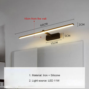 Mirror Wall Lamp Modern Nordic LED Wall Light Indoor Lighting Room Decor For Bedroom Bedside Living Room Sconces Light Fixture