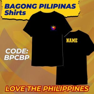 BAGONG PILIPINAS High Quality Black and White Cotton Shirts .c