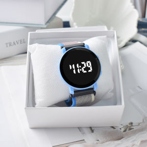 FYJ206 Jam bulat Digital Watch Strap Kanvas Jam Tangan LED Jam Tangan Kanvas