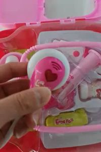 Doctor Toy Set For Kids Pretend Play Medical With Stethoscope & Trolley Box