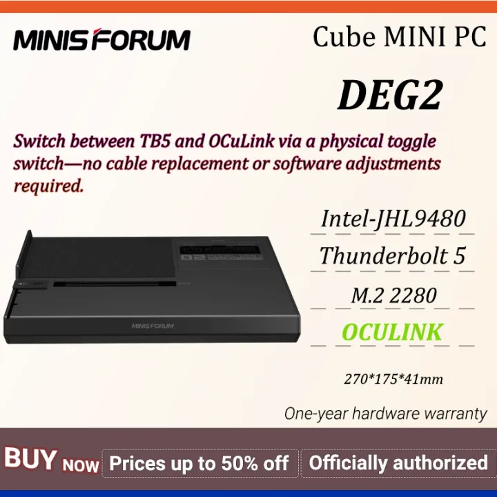 MINISFORUM DEG1/DEG2 OCulink Graphics Docking Station For UM880/UM890 Support RTX4090/RX7900XTX Game PCIe4.0x4 Expansion