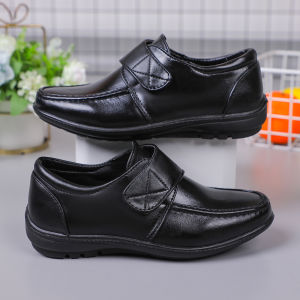 Future seeds Black shoes  for kids boy  pu solet  formal shoes size 28-41