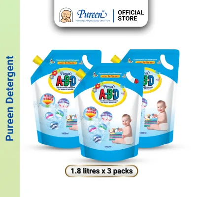 (Bundle Sale) Pureen A-B-D Liquid Detergent Refill Pack 1.8 litre x 3 Packs