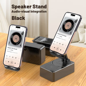  3 in 1 Bluetooth Speaker Power Bank with Phone Stand Adjustable Rotating Portable Folding Phone Holder