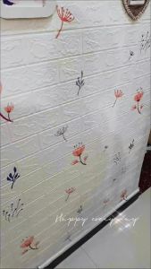 3D Foam Wall Panels Brick Design Wallpaper Adhesive Stickers for Home Decoration Roof Ceiling