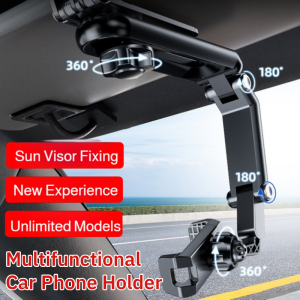 Car Phone Holder Durable Car Multifunctional Cell Phone Holder Sunshade Removal-free Installation Car Phone Holder Practicality Durable Stable