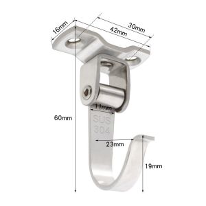 Ceiling Hooks Stainless Steel Fan Hooks 360 Degree Rotated Hanger Hooks for Bracket Swing Hanging