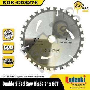 KODENKI Mata Gerinda Saw Blade 4” x 40T Double Sided Double Mata - Mata Gerinda Tangan 4” Dan Mata Circular Saw Blade 7” x 60T Double Sided Double Mata - Mata Mesin Circular Saw Circle Sirkel 7” Untuk Kayu Pvc Plastik Paralon Multicutter Blade Dua Arah