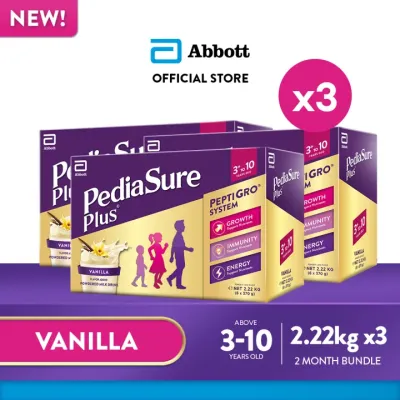 Pediasure Plus 3+ Vanilla 2.22kg for Kids Above 3 Years Old Bundle of 3