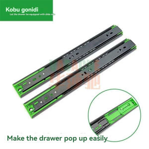 4512 High-Quality Soft Close Drawer Sliders 2pcs Set Heavy Duty Guide Mute Drawer Guides for Home Improvement