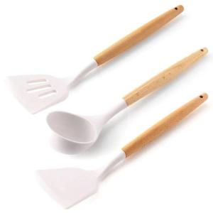 Cille.ชุดเครื่องครัวซิลิโคน ไม้พายซิลิโคน เครื่องครัว ชุดไม้พายซิลิโคน ช้อนในครัว อุปกรณ์ทำอาหาร ซิลิโคนฟู้ดเกรด ทนความร้อนสูง
