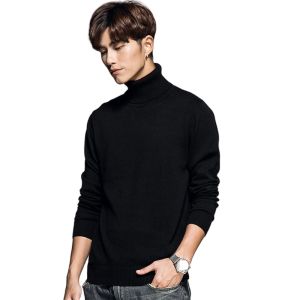 Men Winter Sweater Warm Pullovers Slim Fit Knitwear Casual Jumpers Sweatshirts Knitted Turtleneck Fashion Sweaters Man Clothing