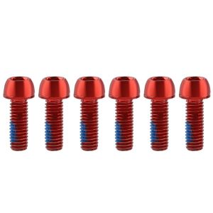 SIRENXI Mạ titan Vít tay lái xe đạp M6 Thép không gỉ Bu lông tay lái xe đạp Bu lông pô-tăng xe đạp 17mm Bu lông kẹp phanh đĩa xe đạp Ghi đông xe đạp
