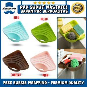 (BISA COD)RAK SUDUT WASTAFEL MULTIFUNGSI - TEMPAT SABUN SPON BUSA CUCI PIRING DAPUR SERBAGUNA