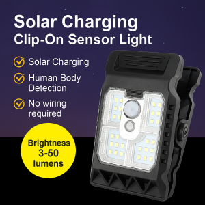 [Clip Anywhere] Solar Sensor Outdoor Clip Light Portable Waterproof Body Sensor Lamp Multifunctional Easy To Install LED Wall Light Courtyard