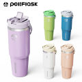 Peliflask 600ML/900ML/1050MLThermal Glass  แก้วเก็บเย็น  แก้วเก็บความเย็น 304 สแตนเลส พร้อมหูหิ้ว ของแท้ แก้วเก็บอุณหภูมิร้อน. 