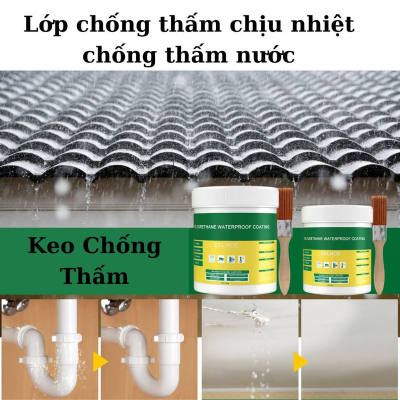 (300g) Keo Sơn Chống Thấm Nhật Bản Trong Suốt - Chống Thấm Nền Gạch, Nhà Vệ Sinh, Tường Nhà, Cửa Sổ, Gỗ Công Nghiệp