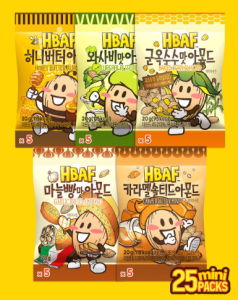 HBAF Party pack 500g/5flavor mini pack 20gx25packs/ Gift pack /Honeybutter/Wasabi/Roasted corn/Roasted Onion/Cheddar cheese