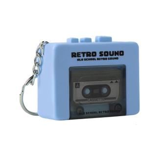 Miniature Retro Cassettes Player Keychains Vintage Tape Recorders Design with Music Playbacks and Recording