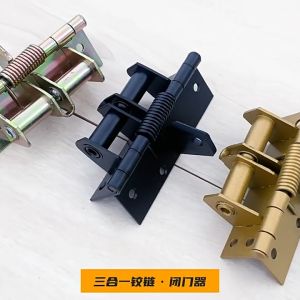 Door Hinge Automatic Close 90° Positioning Spring Hinge Stainless Steel Self Closing Door Hinge for Wooden Door Bathroom
