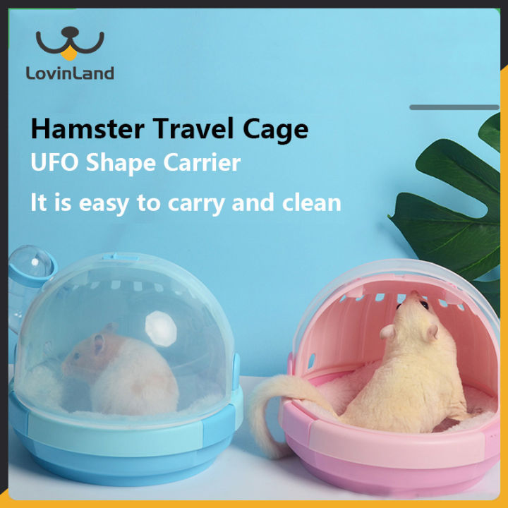 Picture of Lovinland Hamster Carrier Box Compact Portable Built Water Feeder Small ...