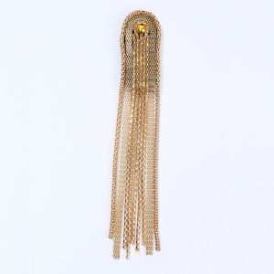 JPTD Pin Tassel Chain Epaulettes Alloy Metal Brooch Shoulder Board Retro Detachable Tassel Epaulet Men