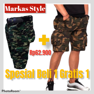 1 PAKET ISI 2 CELANA CARGO PENDEK LORENG / CELANA KARGO PENDEK LORENG PROMO SPESIAL BELI 1 GRATIS 1 SIZE 27-38