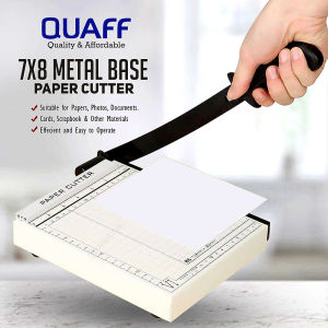 iPrint - (7 x 8 inches) A5 QUAFF Paper Cutter Wood & Metal Base